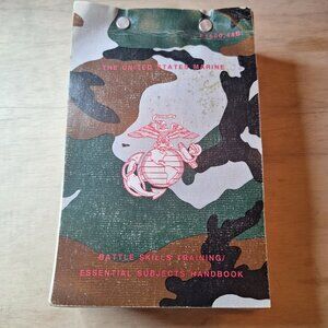 US Marine Battle Skills‎ Training Handbook P1500.44B Camouflage Cover 1989